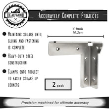 Load image into Gallery viewer, Wood Corner Clamp Kit, 4pc - 4in Machinist 90 Degree Corner Clamps
